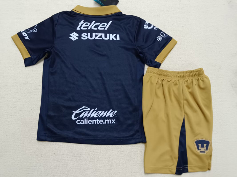 2024-2025 Pumas UNAM Away Royal Blue Kids/Youth Soccer Uniform-507