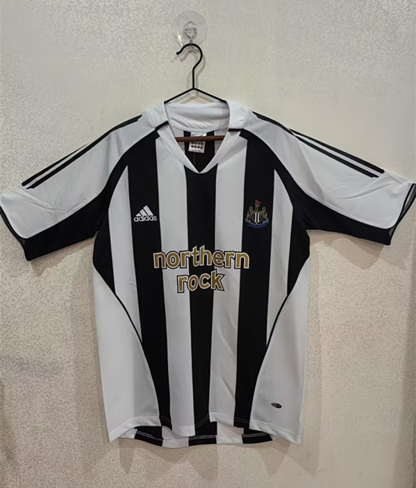 Retro Version 05-06 Newcastle United Home Black&White Thailand Soccer Jersey AAA-2483
