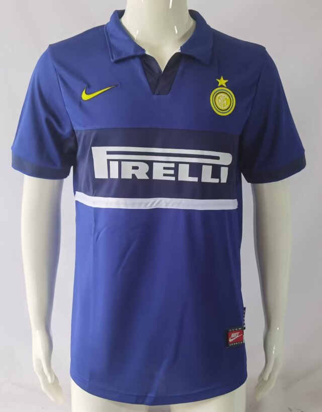 Retro Version 98-99 Inter Milan 2nd Away Blue Thailand Soccer Jersey AAA-503