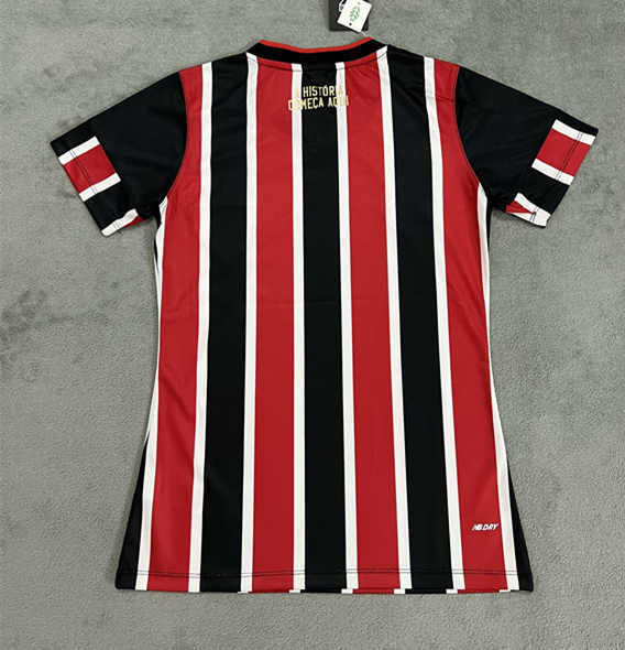 2024-2025 Sao Paulo Futebol Away Red&Black Thailand Women Soccer Jersey AAA-4506