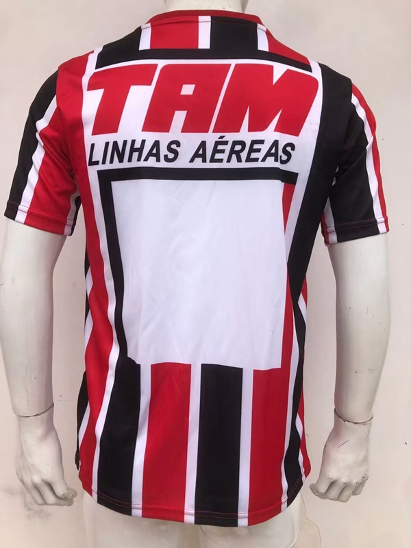 Retro Version 93-94 Sao Paulo Futebol Clube Away Red&Black Thailand Soccer Jersey AAA-4125