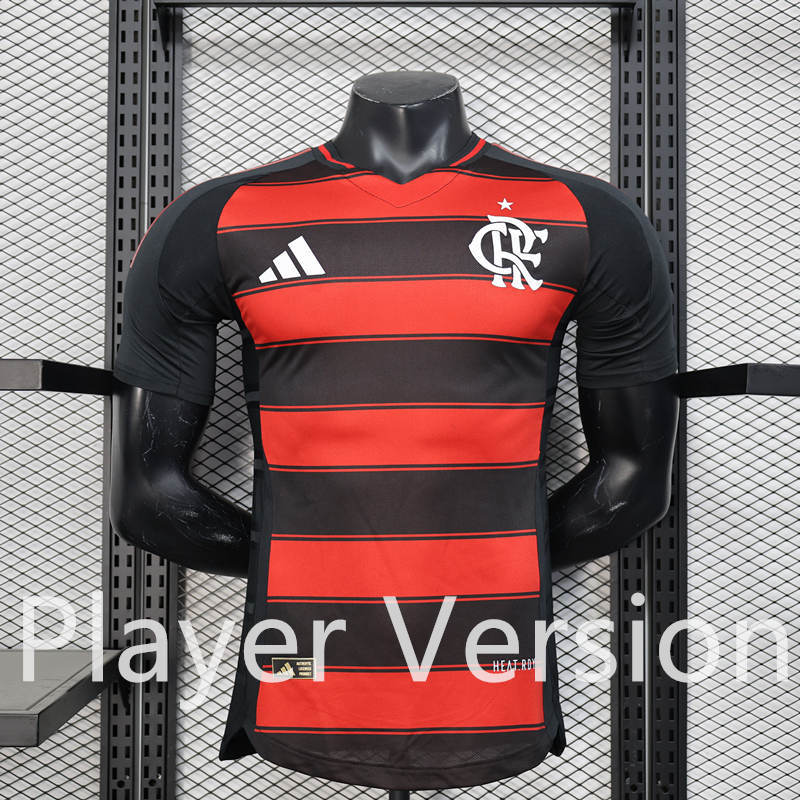 Player Version 2025-26 Flamengo Home Red& Black Thailand Soccer Jersey AAA-888