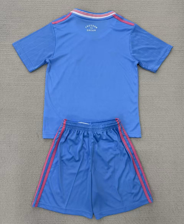 2025-2026 Inter Miami CF 2nd Away Blue kids Soccer Uniform-AY