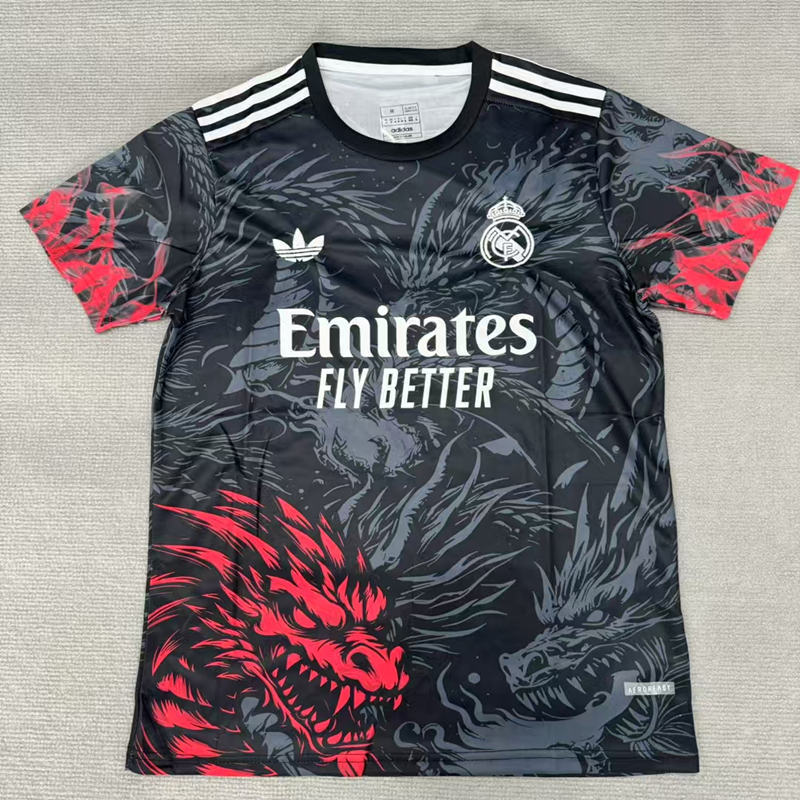 2025-26 Real Madrid Red&Black Thailand Soccer Jersey AAA-709