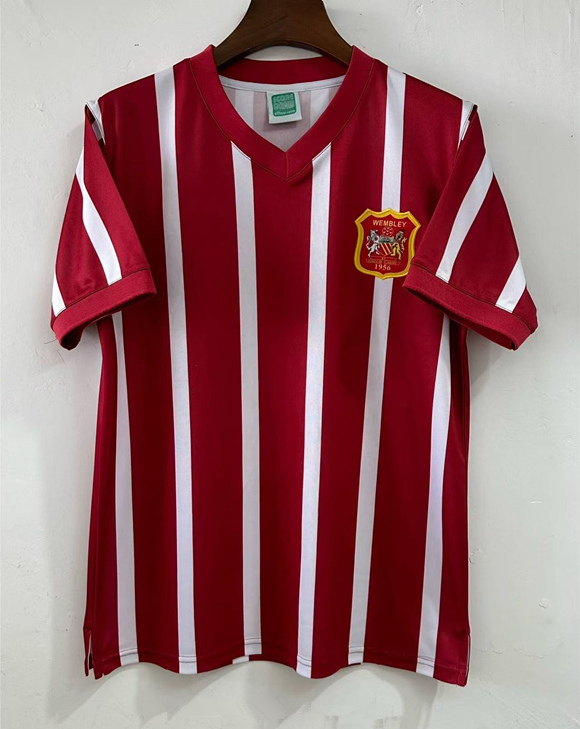 Retro Version 1956 Manchester City Dark Red&White Thailand Soccer Jersey AAA-9171