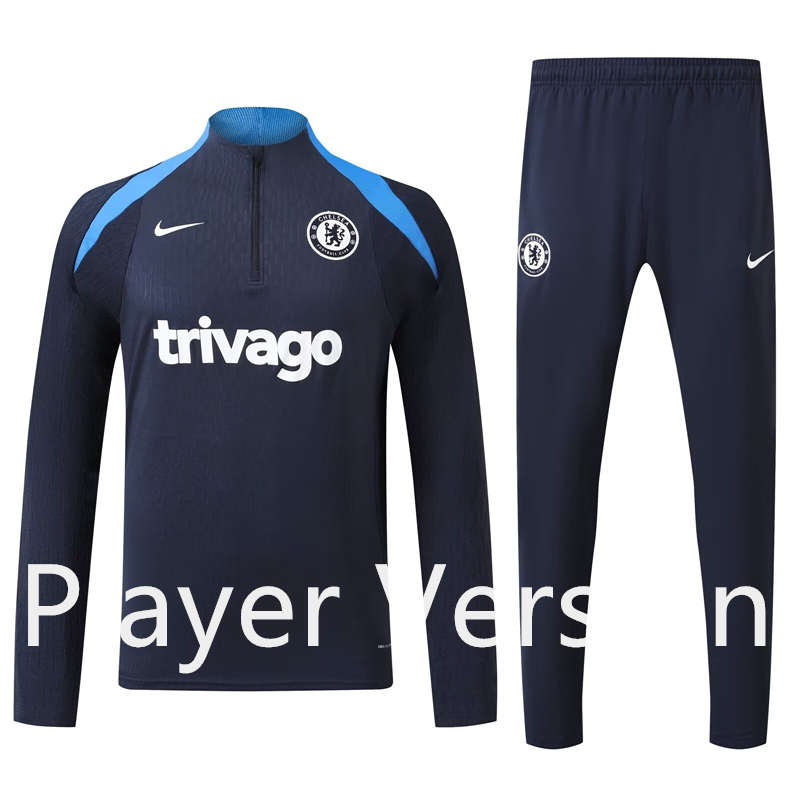 Player Version 2024-2025 Chelsea Royal Blue Thailand Soccer Tracksuit-4627