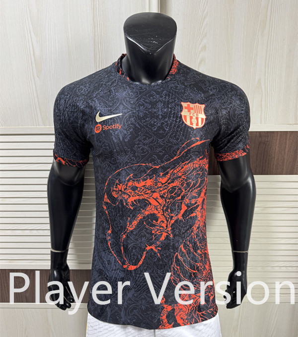 Player Version 2025-2026 Snake Year Special Edition Barcelona Black Thailand Soccer Jersey AAA-9812