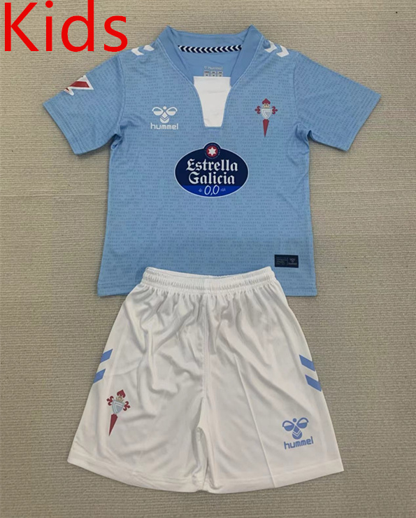 2024-2025 Celta de Vigo Home Light Blue Kids/Youth Soccer Unifrom-AY