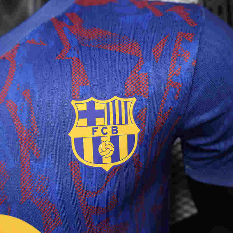 Player Version 2025-2026 Barcelona Blue Thailand Soccer Jersey AAA-888