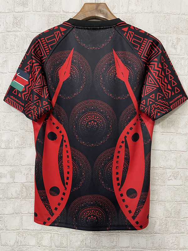 2025 Kenya sport Black&Red Thailand Rugby Shirt