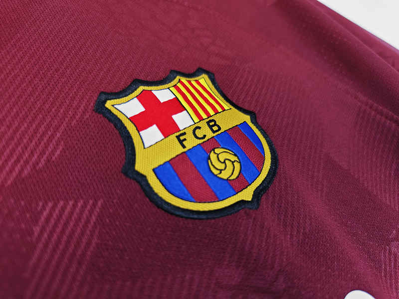 Retro Version 17-18 Barcelona 2nd Away Red Thailand Soccer Jersey AAA-c1046