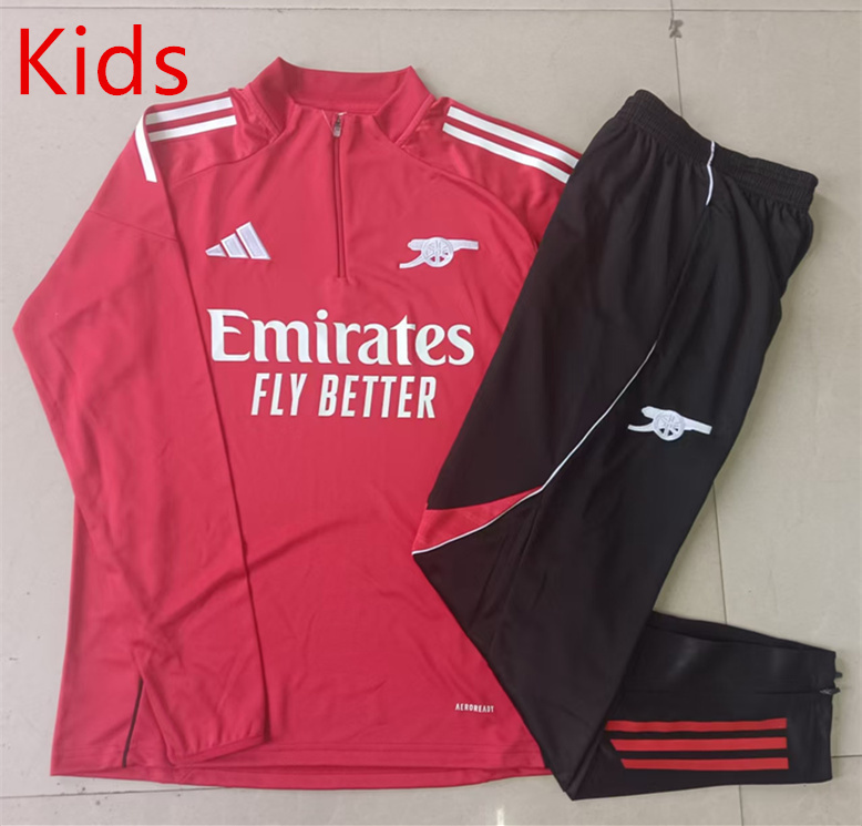 2025-2026 Arsenal Red Kids/Youth Soccer Tracksuit -815