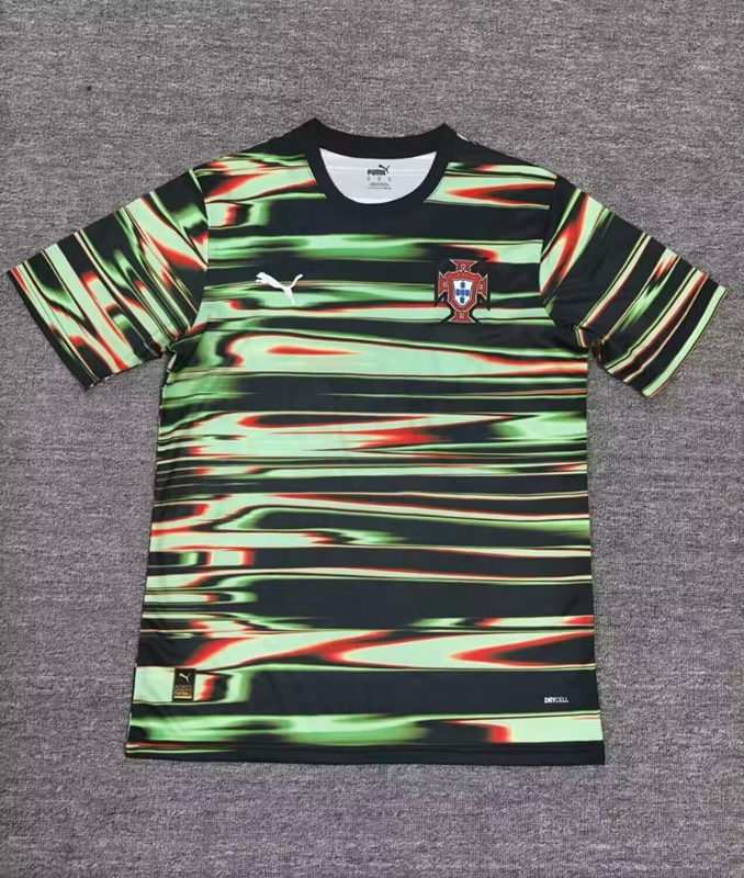 2024-2025 Portugal Black&Green Thailand Soccer Training Jersey AAA-2483
