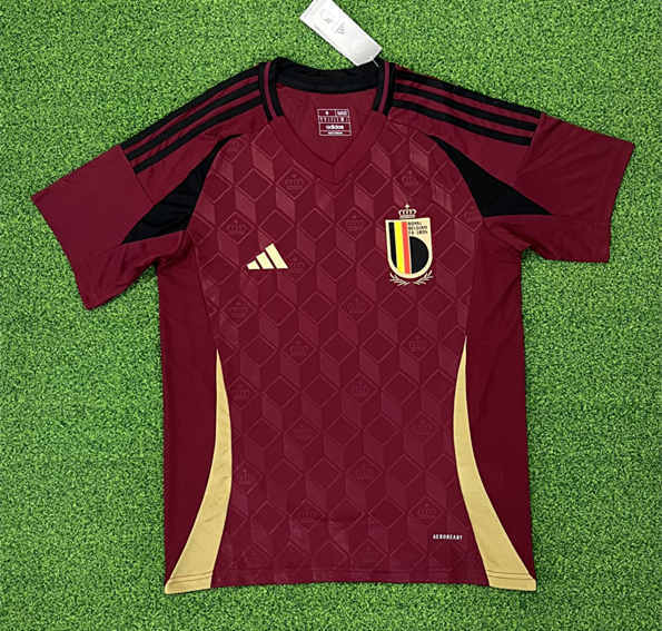 (S-4XL) 2024-2025 Belgium Home Red Thailand Soccer Jersey AAA-403