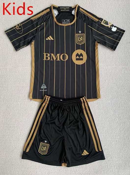 2024-2025 Los Angeles FC Home Black Kids/Youth Soccer Uniform-AY