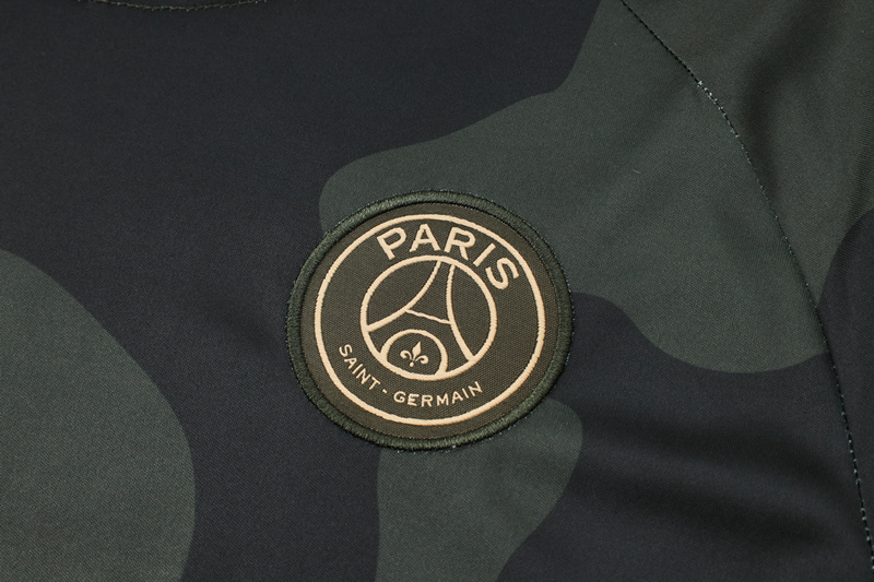2024-2025 Paris SG Jordan Dark Green Zebra-Stripe Thailand Soccer Tracksuit( Fifth Pants) -815