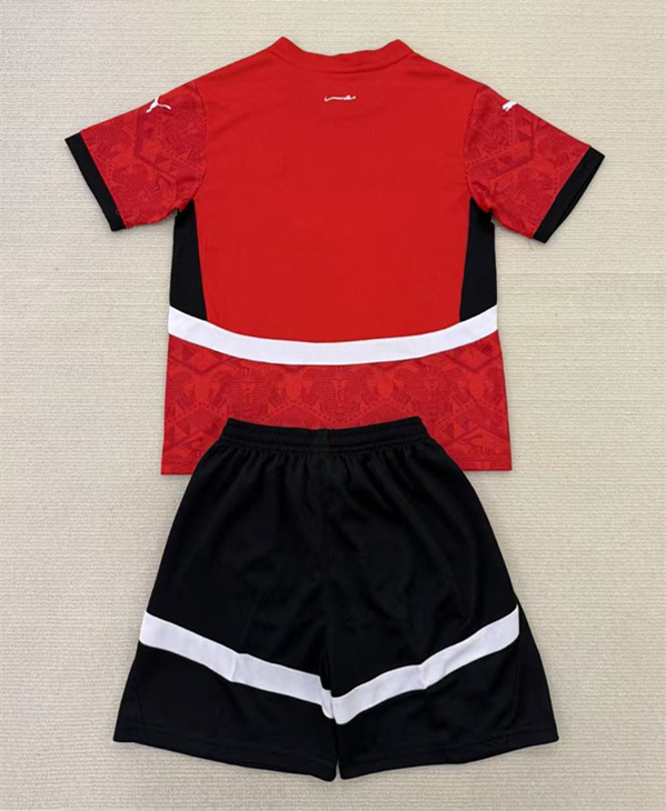 2025-26 Egypt Home Red Kids/Youth Soccer Uniform-AY