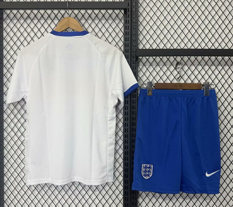 2025-2026 England Home White Kids/Youth Soccer Uniform-3831