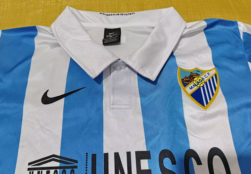Retro Version 12-13 Málaga CF Home Blue&White Thailand Soccer Jersey AAA-7T