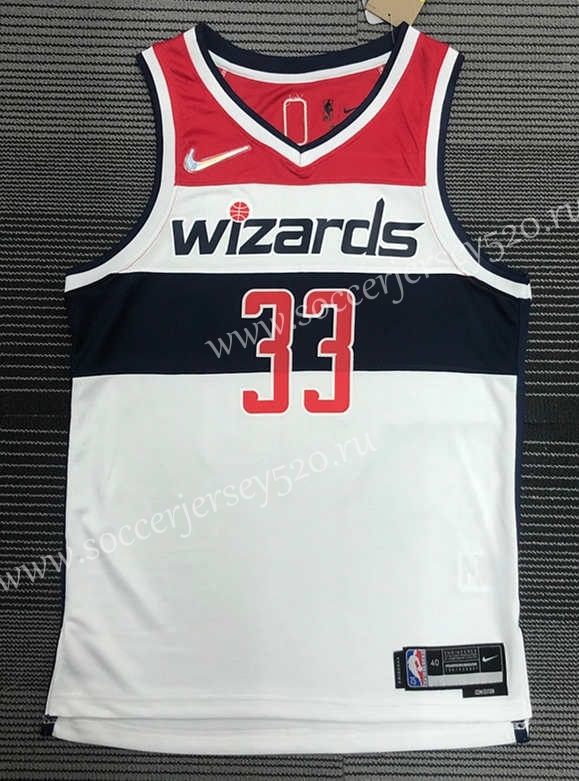 21-22 75th Anniversary Washington Wizards White #33 NBA Jersey-311