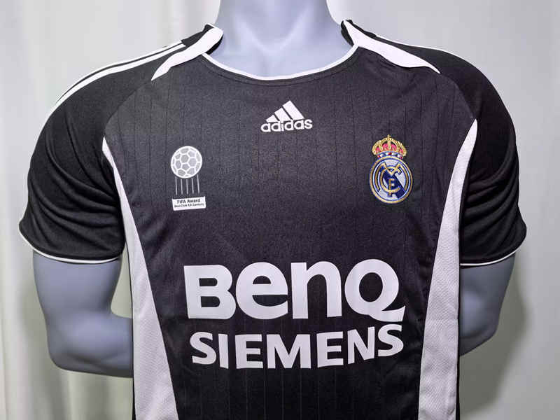 Retro Version 06-07 Real Madrid Away Black Thailand Soccer Jersey AAA-4442