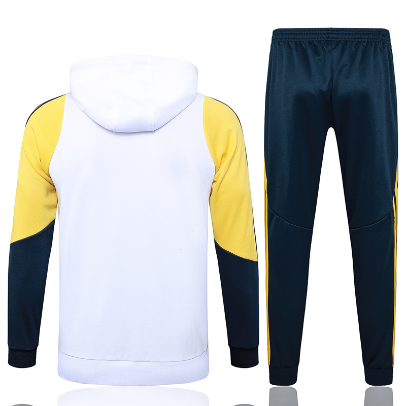 2023-2024 Real Madrid White Thailand Soccer Tracksuit With Hat-815