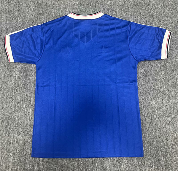 Retro Version 1982-1983 Manchester United Away Blue Thailand Soccer Jersey AAA-0009