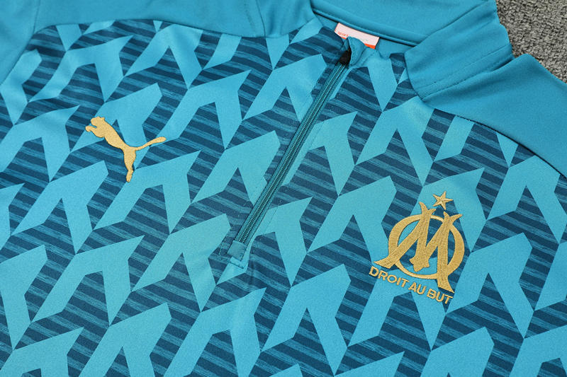 Player Version 2024-2025 Olympique de Marseille Blue Thailand Soccer Tracksuit-4627