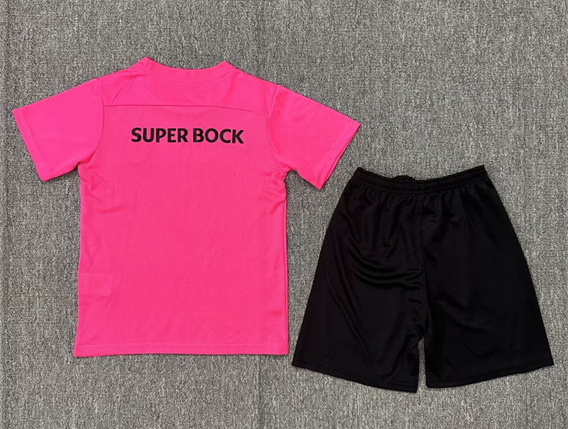 2024-2025 Sporting Clube de Portugal Pink Kid/Youth Soccer Uniform-3162