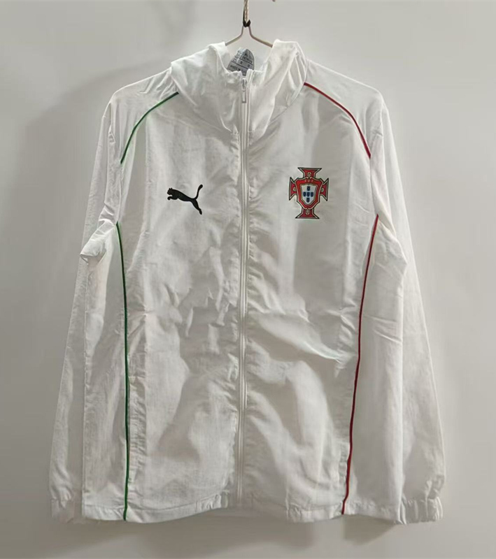 2025-2026 Portugal White Hem Hooded Thailand Trench Coats-0255
