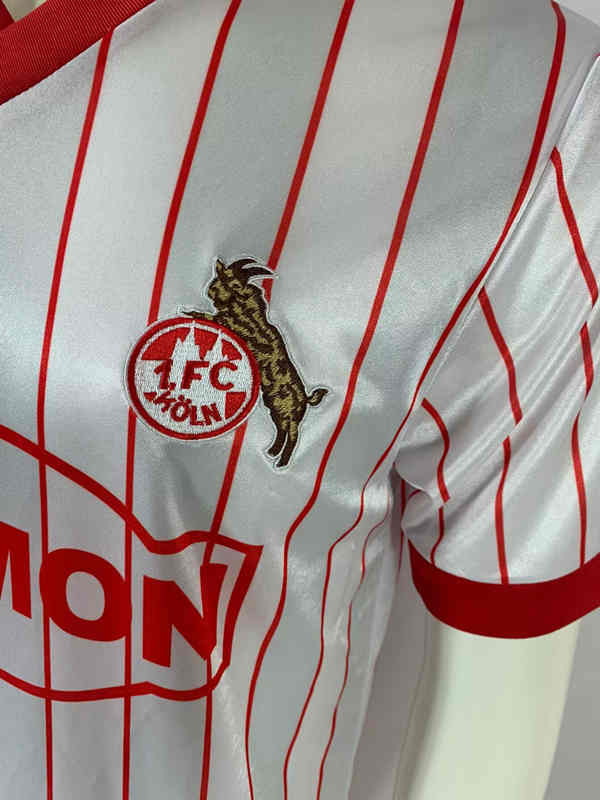 Retro Version 86-87 FC Köln Home White Thailand Soccer Jersey AAA-503