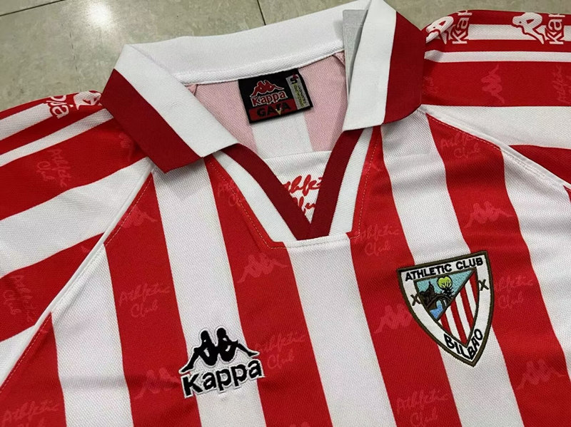 Retro Version 95-97 Athletic Bilbao Red&White Thailand Soccer Jersey AAA-7T