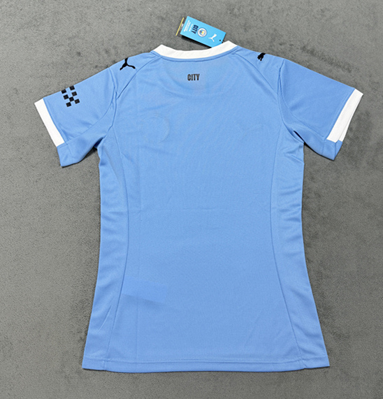 2025-2026 Manchester City Home Blue Thailand Female Soccer Jersey AAA-4506