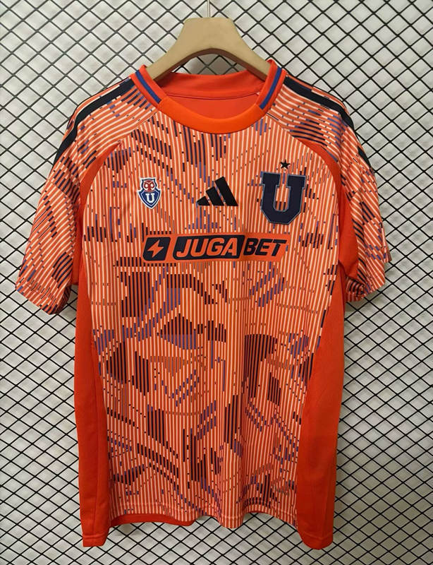 (S-4XL) 2025-2026 Universidad de Chile Away Orange Thailand Soccer Jersey AAA-2044