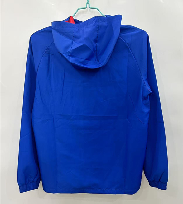 2025-2026 Arsenal Red&Blue Hooded Single-sided Embroidery Thailand Trench Coats-0255