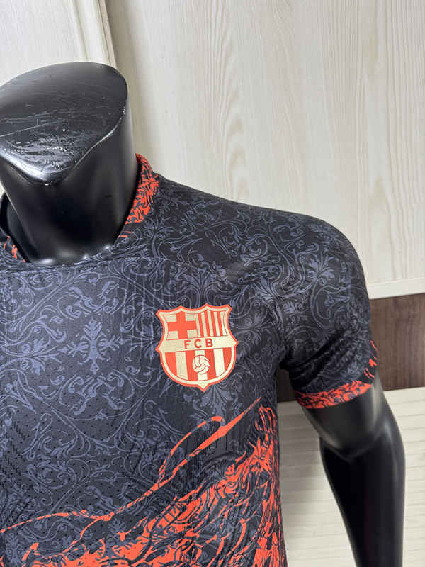 Player Version 2025-2026 Snake Year Special Edition Barcelona Black Thailand Soccer Jersey AAA-9812