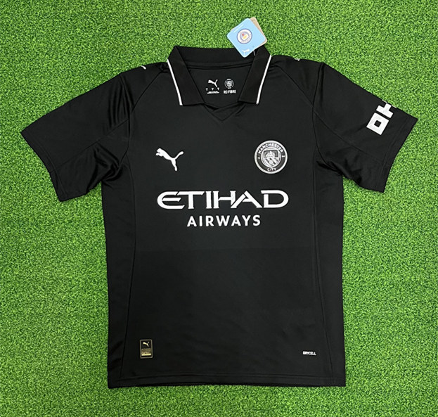 (S-4XL) 2025-2026 Manchester City 2nd Away Black Thailand Soccer Jersey AAA-403