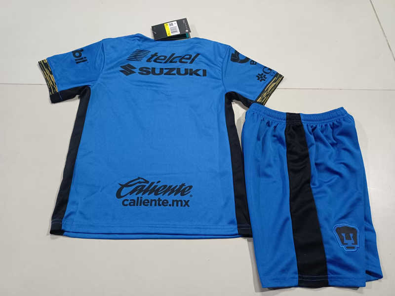 2023-2024 Pumas UNAM 2nd Away Blue Kids/Youth Soccer Uniform-507