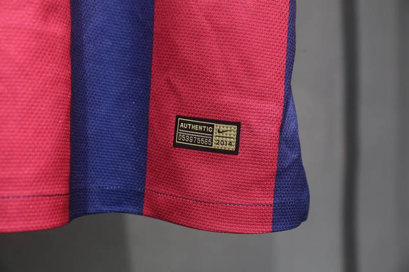 Player Version 14-15 Retro Version Barcelona Home Red&Blue Thailand Soccer Jersey AAA-4563