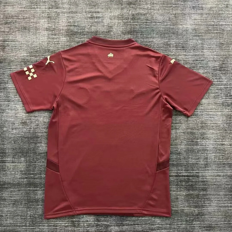 2024-2025 Manchester City 2nd Away Dark Red Thailand Soccer Jersey AAA-GB
