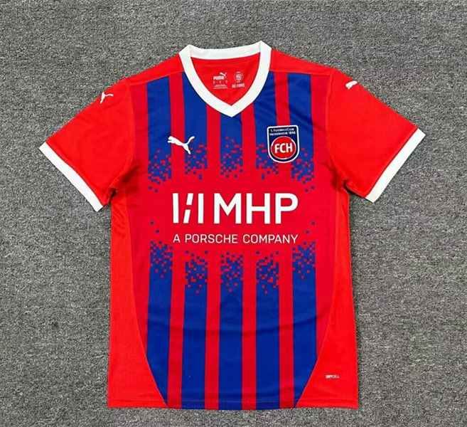 2024-2025 1. FC Heidenheim Home Red Thailand Soccer Jersey AAA-0377