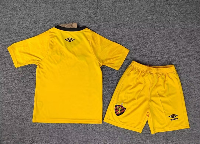 2024-2025 Sport Recife Away Yellow Kids/Youth Soccer Uniform-8037