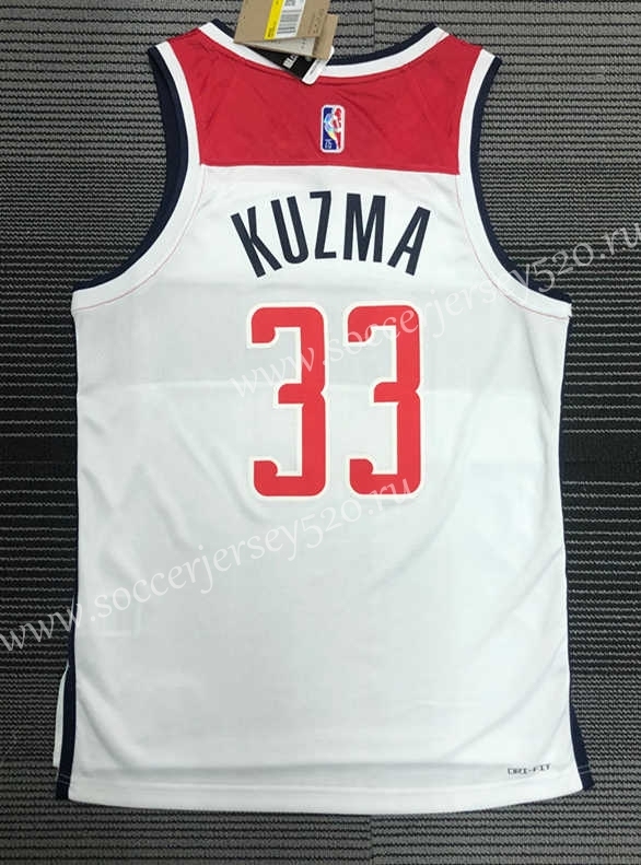 21-22 75th Anniversary Washington Wizards White #33 NBA Jersey-311