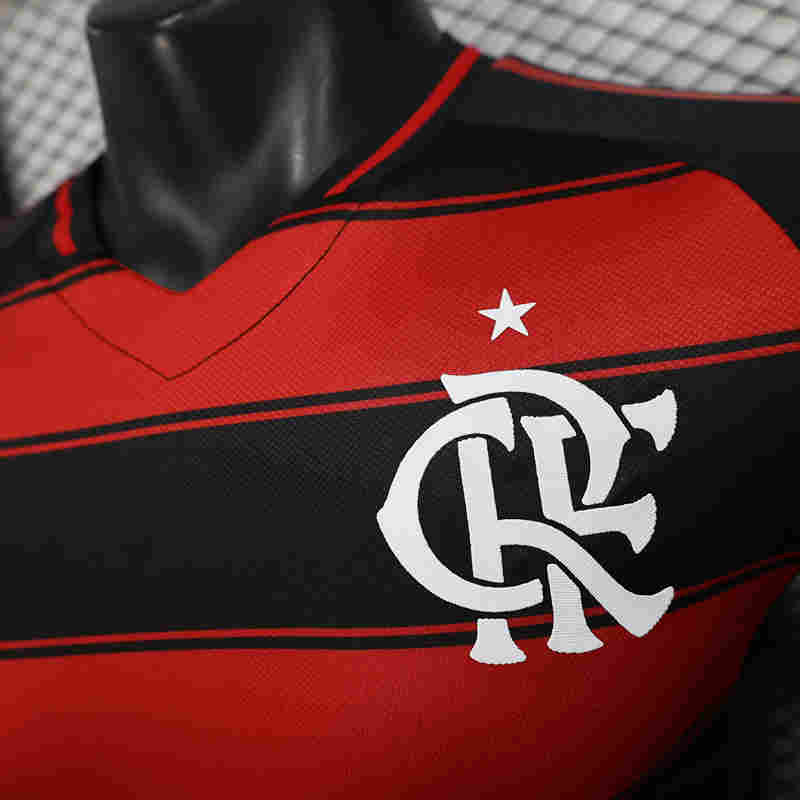 Player Version 2025-26 Flamengo Home Red& Black Thailand Soccer Jersey AAA-888