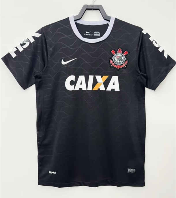 Retro Version 2008 Corinthians Away Black Thailand Soccer Jersey AAA-510