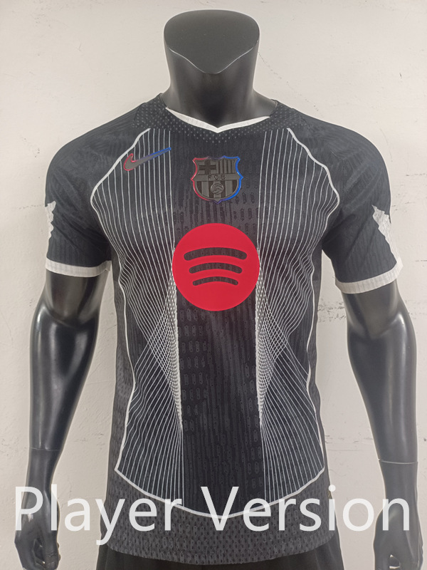 Player Version 2025-2026 Special Version Barcelona Black&Grey Thailand Soccer Jersey AAA-0871