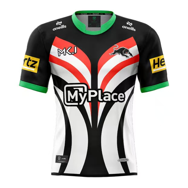 2025-26 Jagua(r) White&Red&Black Thailand Rugby Shirt