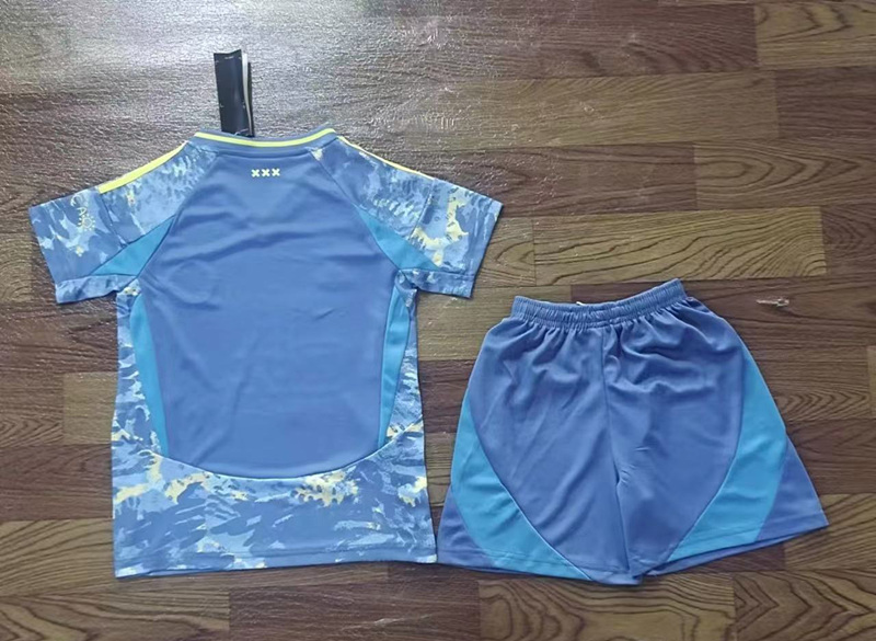 2024-2025 Ajax Away Blue Kid/Youth Soccer Uniform-709
