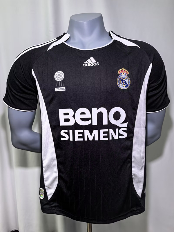 Retro Version 06-07 Real Madrid Away Black Thailand Soccer Jersey AAA-4442