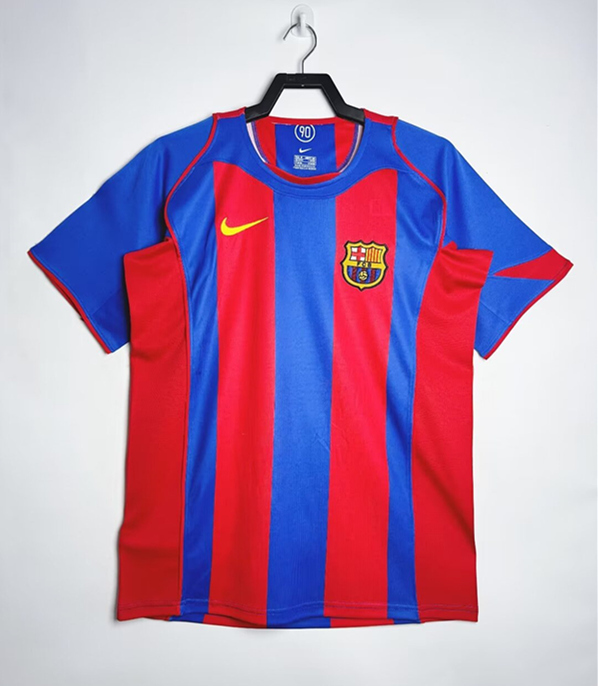 Retro Version 04-05 Barcelona Home Red&Blue Thailand Soccer Jersey AAA-811